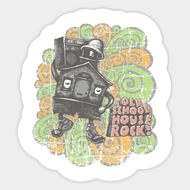 Old School House Rock Sticker by kg07_shirts